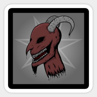 Severed Demon Head Sticker